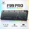 AULA F99 Pro Wireless Mechanical Gaming Keyboard - 99-Key Gasket Creamy Model with Numpad, Knob, Tri-Mode BT 5.0/2.4GHz/USB-C, Hot-Swappable RGB Backlit PBT Keycaps, Mechanical Feeling Design for PC/Mac, Work; Wireless, Bluetooth, PC Gaming Keyboards, Mec