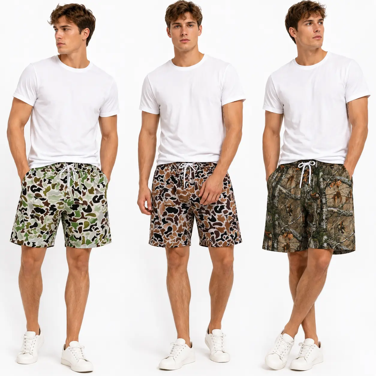 3-Pack Vintage Duck Camo Mesh Shorts for Men | 5 Inch Inseam Lightweight Breathable Athletic Short, Ideal for Hunting Fishing Gym Workout Casual Outdoor Daily Wear, Premium Gift Option for Outdoor Enthusiasts tiktokshopbacktoschool Camouflage Shorts