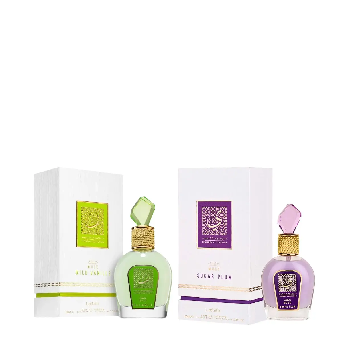 Oudlash Bundle | Lattafa Sugar Plum + Wild Vanille | Unisex Fragrance | 100ML - 3.4Oz | Eau De Parfum | Musky-Sweet Woody Notes