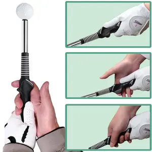 Retractable Golf Swing Trainer, Golf Flexible Telescopic Sound Club, Golf Training Aids & Warmup Practice, Golf Grip Trainer and Swing Trainer.