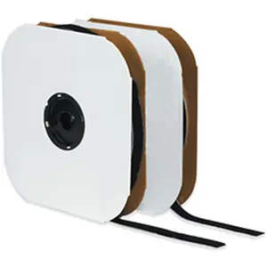 Box Partners  .62 in. x 75 foot- Hook- Black Cloth Tie Tape- Individual Strips