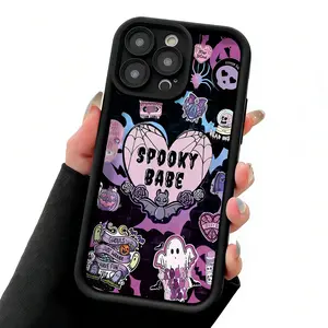 Cute Cartoon Pattern Phone Protective Cover, Phone Accessory Compatible with iPhone 17 16 15 14 13 12 11 Pro Max/Mini/X/XS/XR/16E