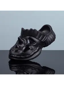 Summer New Women's Shoes, Home Casual Slippers, Couple's Fashionable Outdoor Sports Beach Shoes, Cute Cartoon Three-dimensional Dinosaur Design Sandals