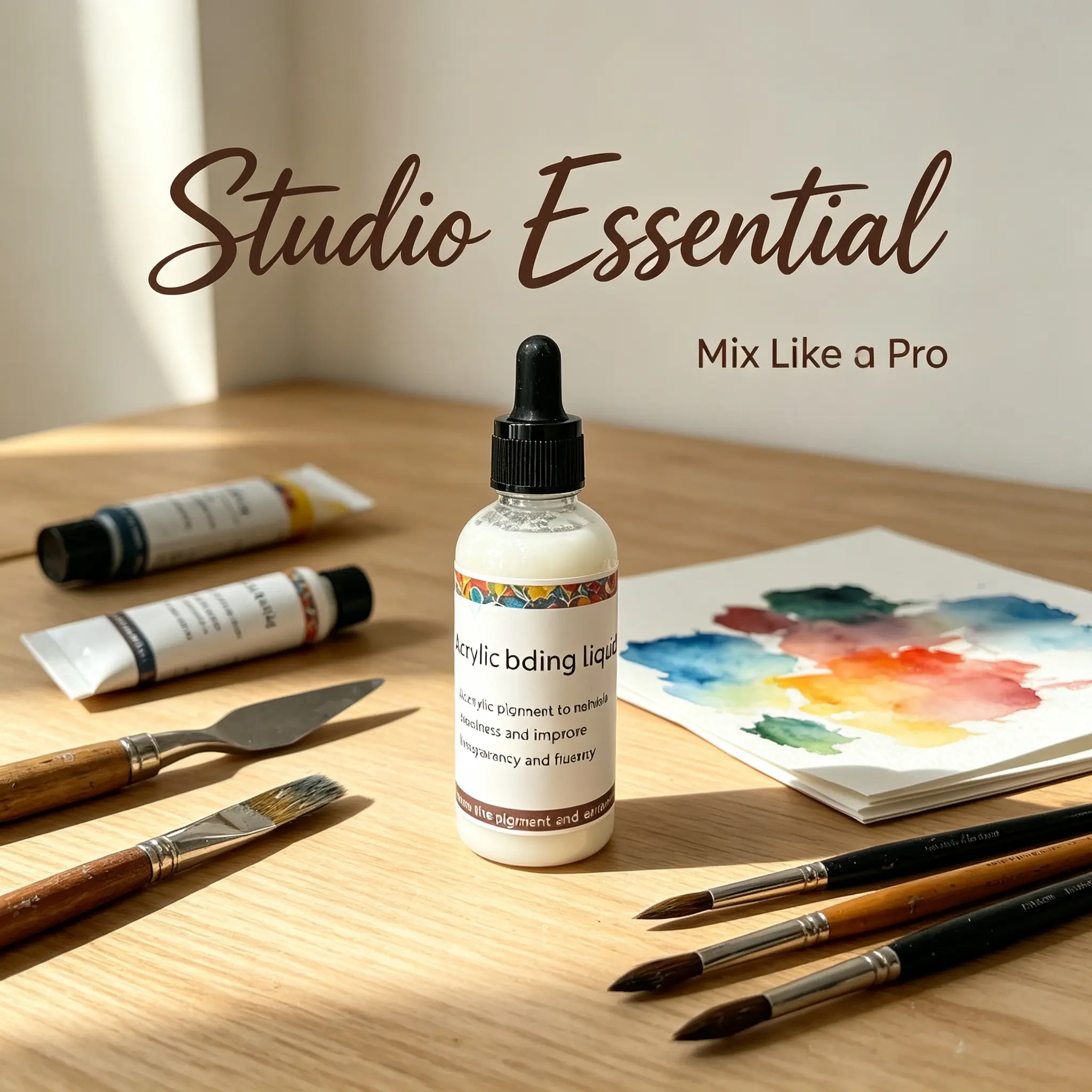 Acrylic Paint Mixture (30/100ml) - 1 Bottle Arts Crafts Supplies, Blendable Color, Increases Fluidity for Wet Painting, Ideal for Beginners and Experienced Artists’ Creative Projects