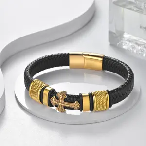 Fashionable Cross Design Magnetic Bukle Bracelet, Fashion Jewelry for Party, Daily Clothing Decor, Trendy All-match & Exquisite Jewelry for Birthday Gift daily costume jewelry accessory parity  jewelry bangle ancestral