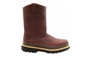 Georgia Boots Men's Giant Pull-On 9'' Wellington Work Boots, Color: Soggy Brown