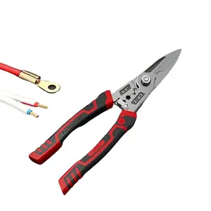 Multi-Tool Radio Pliers - Heavy-Duty Electrician Scissors with Wire Cutting, Crimping, Wrench Functions, Metal Sheet Wire Stripper for Industrial Repair, DIY Hand Tool Use