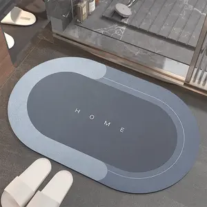 Wholesale Bathroom Diatomite Floor Mats Water Absorbent Dirt Resistant Non Slip Quick Drying Foot Pads for Home Entrance Bathroom Kitchen