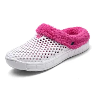 Fuzzy Plush Garden Clogs Mules Slippers