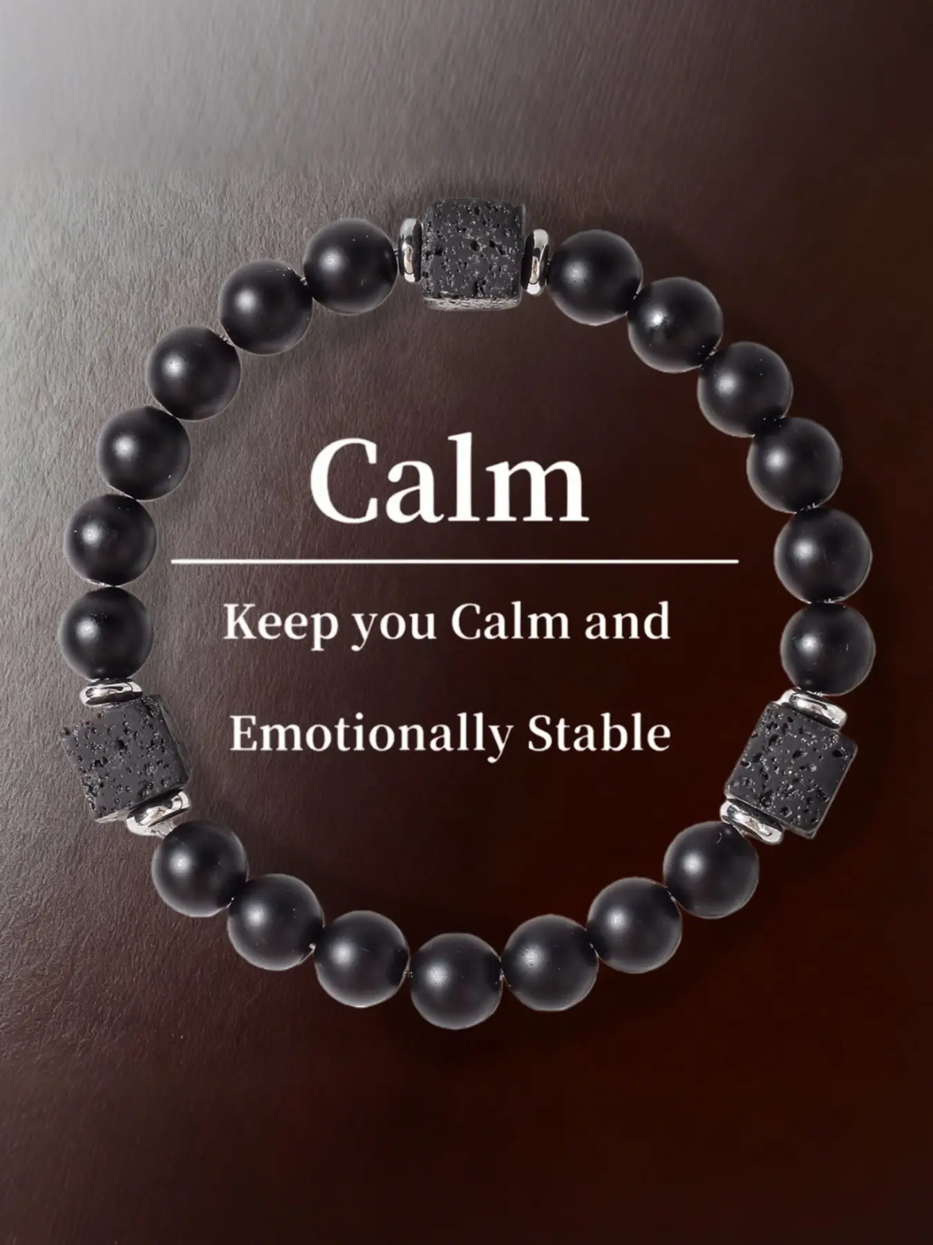 Agate Obsidian Bracelet, 8mm Root Protection Stone, Men's Matte Energy Jewelry, Boost Confidence & Stability, Matte Finish, Energy Healing Bracelet, Crystal Bracelets
