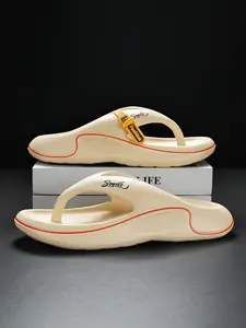 1 Pair Multi-color Block Thick Sole Flip Flops Modern Casual Outdoor Sandals Sports Shoes - Size 36-45 Unisex Range Suitable for Daily Outings & Home Wear, EVA One-piece Molding, Anti-slip Wear-resistant & Soft Comfort, Wide Toe Box & Natural Movement