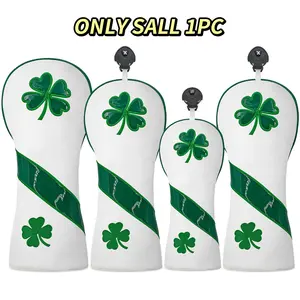 Durable Synthetic Material Golf Accessory, Fits 1pc/4pcs Drivers & Fairways, Ideal Gift for Festivals, Four Leaf Clover Design