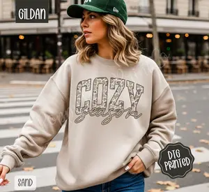 Cozy Season Sweatshirt, Trendy Women's Fall Crewneck