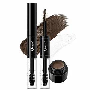2 in 1 Eyebrow Pomade with Gel Dual Ended Brow Styling Kit Lamination Gel for Fluffy Feathery Brows Pigmented Pomade for Water Resistant Fill All Day Hold Smudge Resistant Easy to Apply Beginner Friendly Cruelty Free
