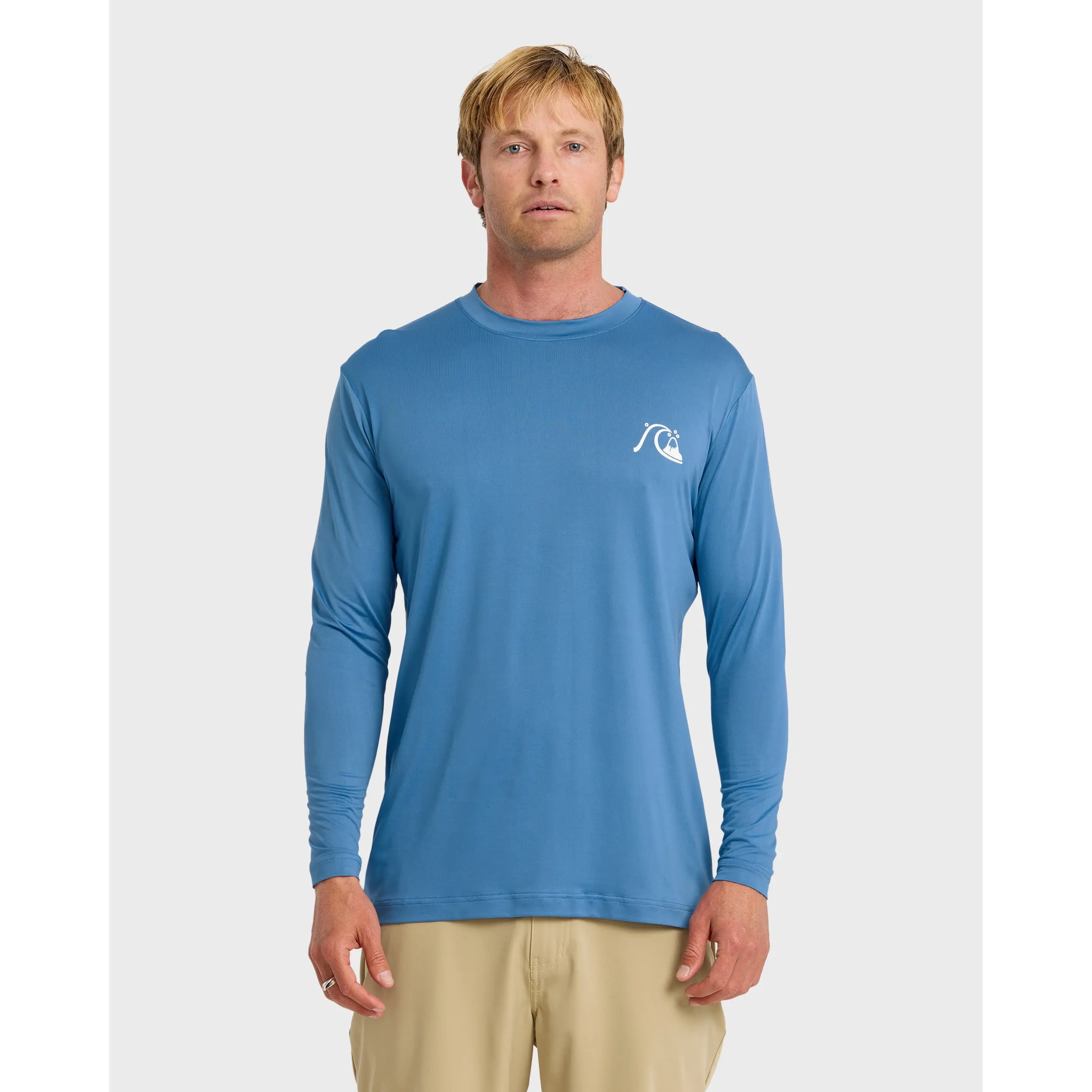 Quiksilver | DNA Logo UPF 50 Long Sleeve Surf Shirt | Men's Stretch Fit Graphic Print | Surf & Swim & Sun Protection