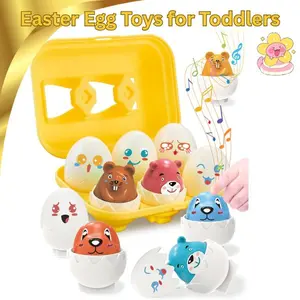 Prefilled Sensory Matching Egg Toys - Unisex Classic Novelty Capsule Toys for Ages 1-3, Easter Basket Stuffers & Toddler Sensory Play Gifts