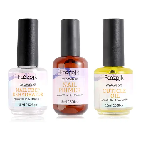 Fcozpjk Nail Dehydrator and Nail Primer with Cuticle Oil Set Air Dry Bonding Primer for Acrylic Nails No Lift Acid-free Nail Prep Dehydrator Natural Cuticle Oil for Nails Manicure Accessories