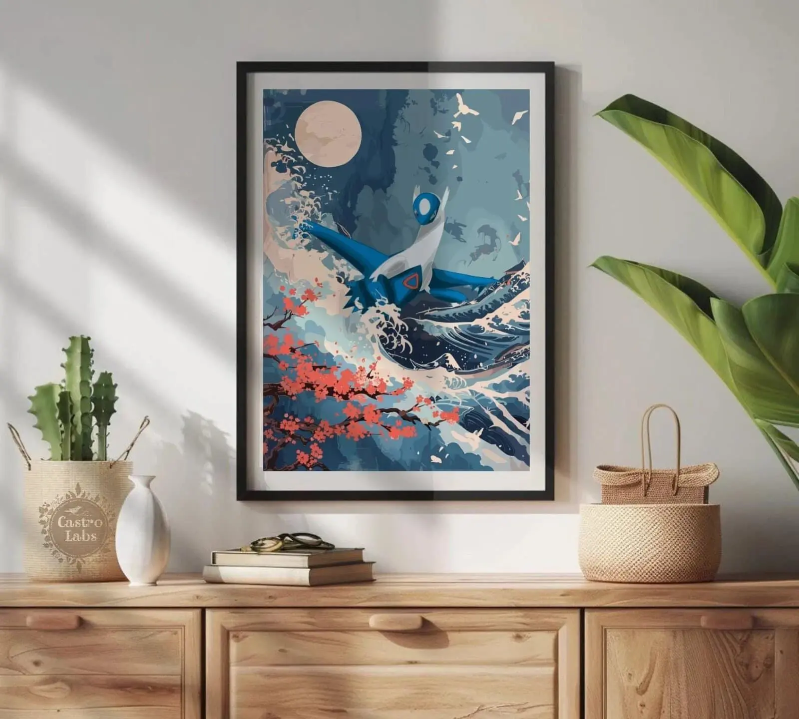 [Unframed Poster] Latias and Latios: Japanese Style Anime Poster - Printable FineArt