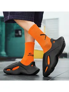 Men's Breathable Hollow-Out Clogs, Anti-Slip & Wear-Resistant Slides, Suitable for Daily Casual Wear