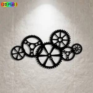 1pc Gear Metal Wall Art,Gear Statue Mural, Ideal Gift for New Year, Christmas, Industrial Decor Enthusiasts, Rust-Resistant Metal Wall Decor Wall Sculptures, Perfect for Garage Wall & Garden Fence, Industrial Style Decor