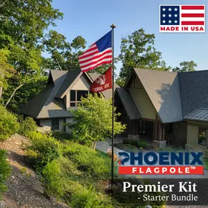 Phoenix Telescoping Flagpole Premier Kit | Starter Bundle