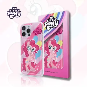 Official My Little Pony Phone Case, Protective Cartoon Animated Girl Heart Rainbow Design, Transparent Smartphone Cover for Samsung Galaxy & Apple iPhone Series