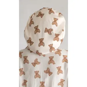 Adult Satin Bonnet in Bears