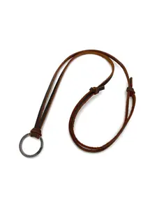 INS trendy retro Hong Kong style Amekaji adjustable genuine leather necklace sunglasses strap glasses cord