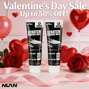 NUAN- Car Scratch Repair Paste Kit: A scratch remover wax for car paint that helps reduce the look of light scratches and scuffs. Includes sponge & wipe.