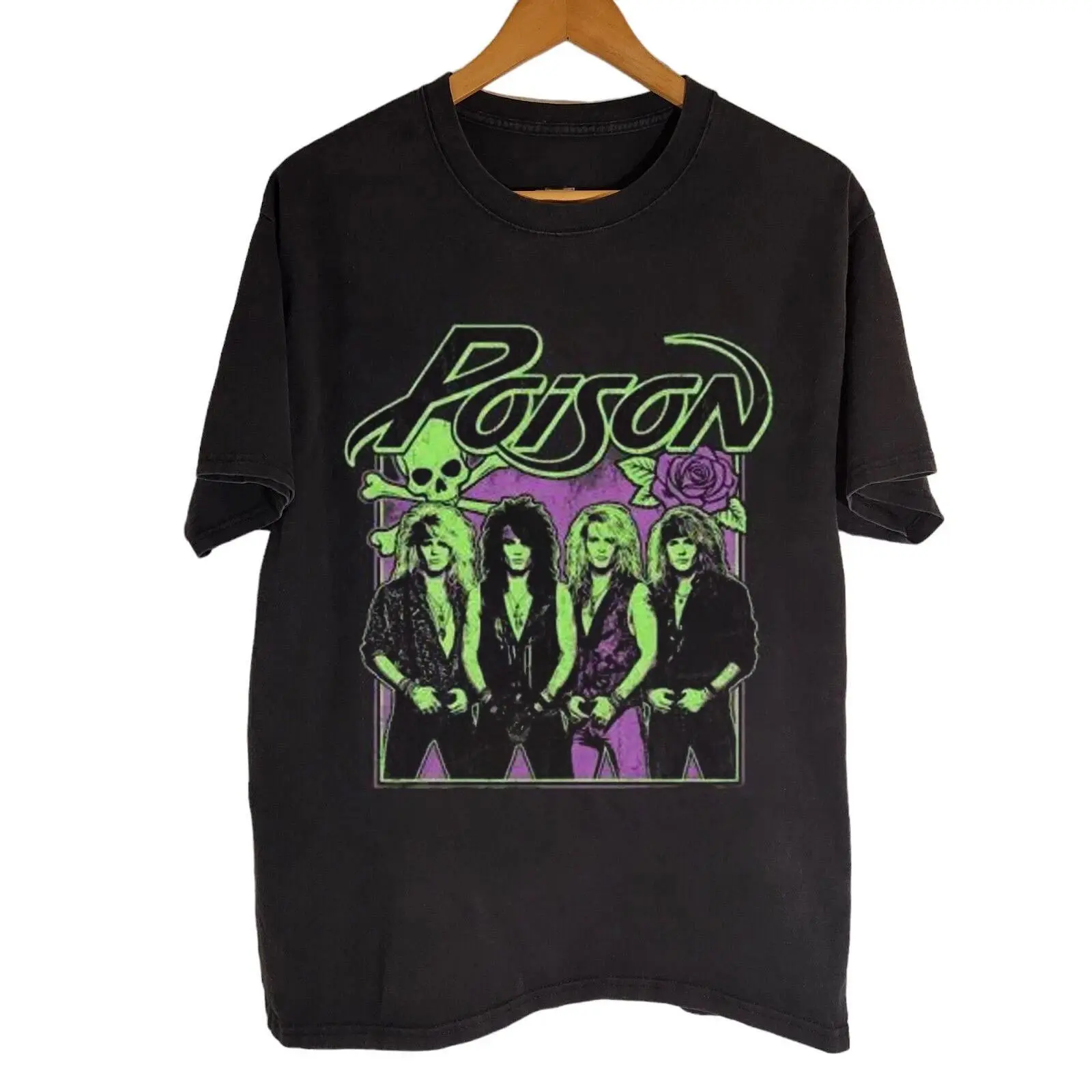 Poison Band Unisex T-Shirt, Old School Rock Band Cotton Tee HY7339