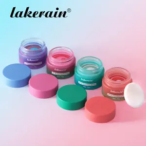 Hydrating Sleep Lip Mask, Moisturizing Dual-Tone Lip Mask with Shea Butter & Fruit Extracts, Deeply Moisturizes & Nourishes Lips, Contains Vitamin E for Lip Care, 4 Fruit Scents, Ideal for Night-time Lip Care, for Daily Use