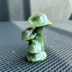 Green jade mushroom natural crystals