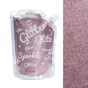 Rose Gold Glitter - 5OZ - 1/128 Fine Glitter - Pink Pour Spout Glitter - Solvent Resistant & Cosmetic Grade - Face Body Nails Resin Arts & Crafts, Tumblers, Bath Bombs, Resin