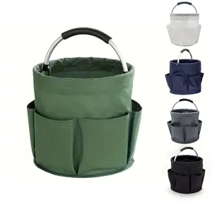 Cleaning Caddy with Handle, Cleaning Products Organiser, Foldable Storage Basket, Cleaning Caddy Organiser, Portable Multi Cleaning Bucket Bag for Home, Garden
