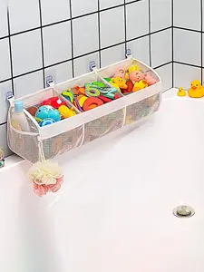 Mesh Bath Toy & Toiletry Bag, Large Capacity Bath Storage Bag, Summer 2024 Fashion Bathtub Toy Organizer, without Toy and Pendant