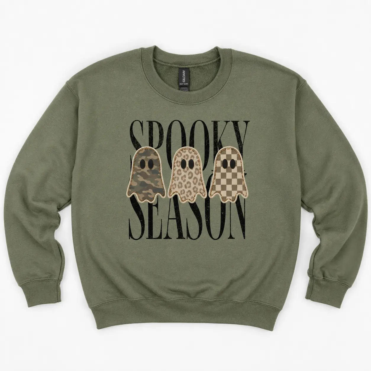 Spooky Season Gildan Sweatshirt, Trendy Women's Halloween Crewneck