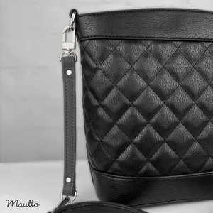 Leather Strap Extender for Purses, Handbags, Bags - 1/2 inch (13mm) Wide, 8 inch Length - Silver-tone Hardware