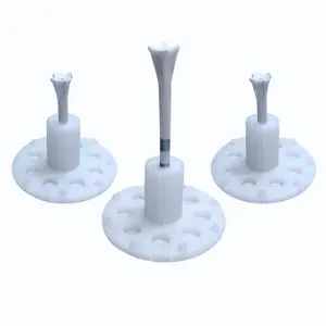 Golf Tee Holder 3 Pack - Traditional Tee Holders for Range or Simulators with Durable Rubber Elastics