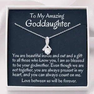 Goddaughter Necklace, To My Goddaughter Gift From Godmother Necklace Gift For Baptism, Confirmation, Graduation Birthday 368, Beautiful Necklace for Daughter - Perfect Gift for Birthdays, Holidays, or Special Occasions