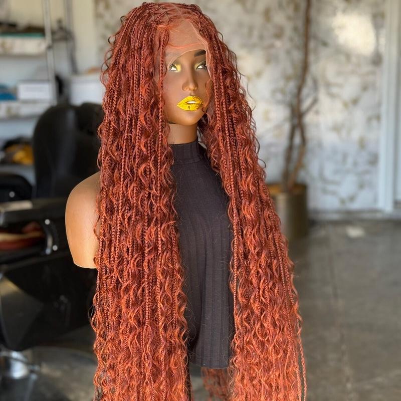 Full lace braided boho wig ready to ship.30 inches