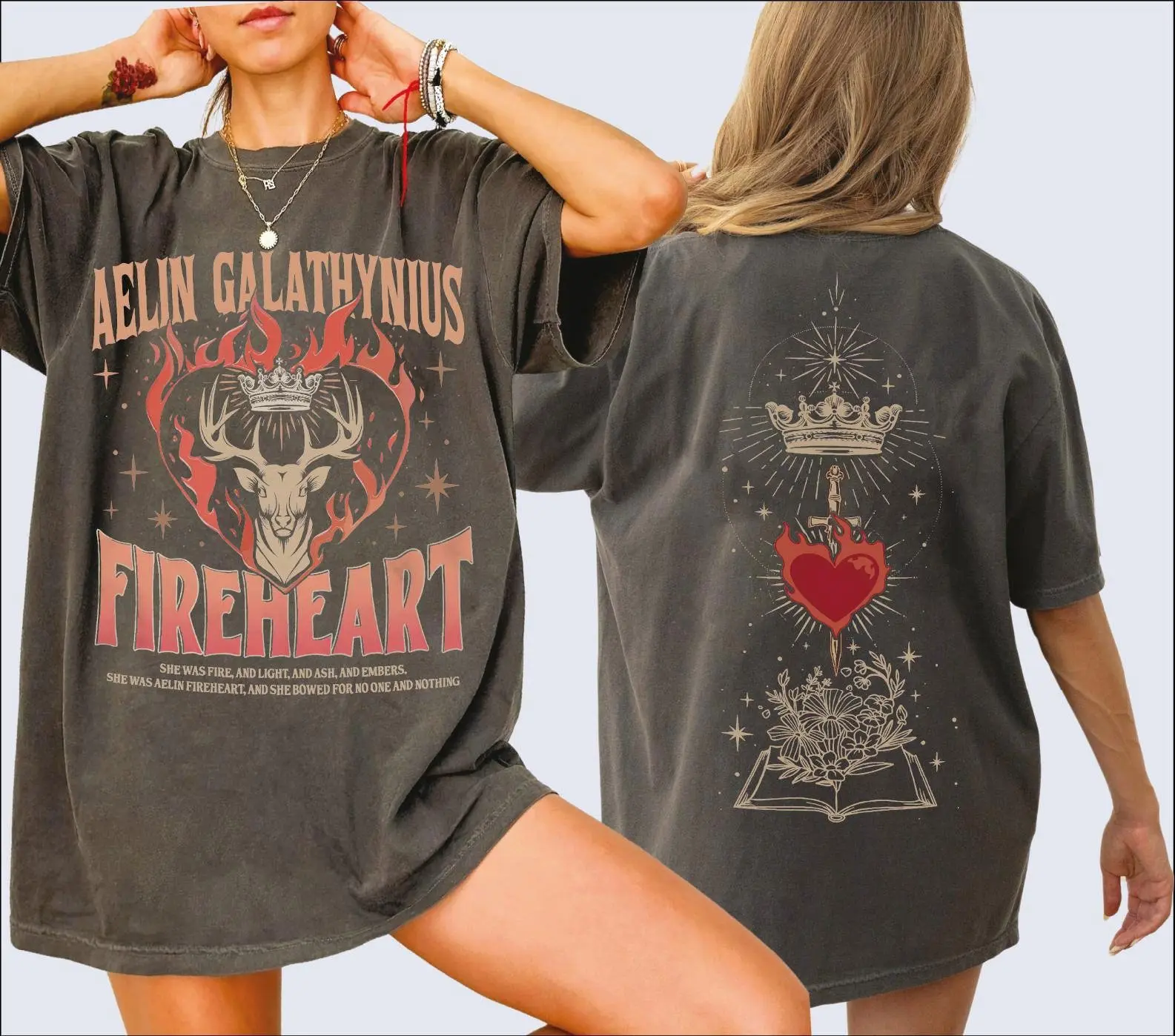 Throne Of Glass Fan Comfort Colors Shirt, Fireheart Aelin T Shirt, Kingsflame The Thirteen, Aelin Galathynius Shirts VLB520