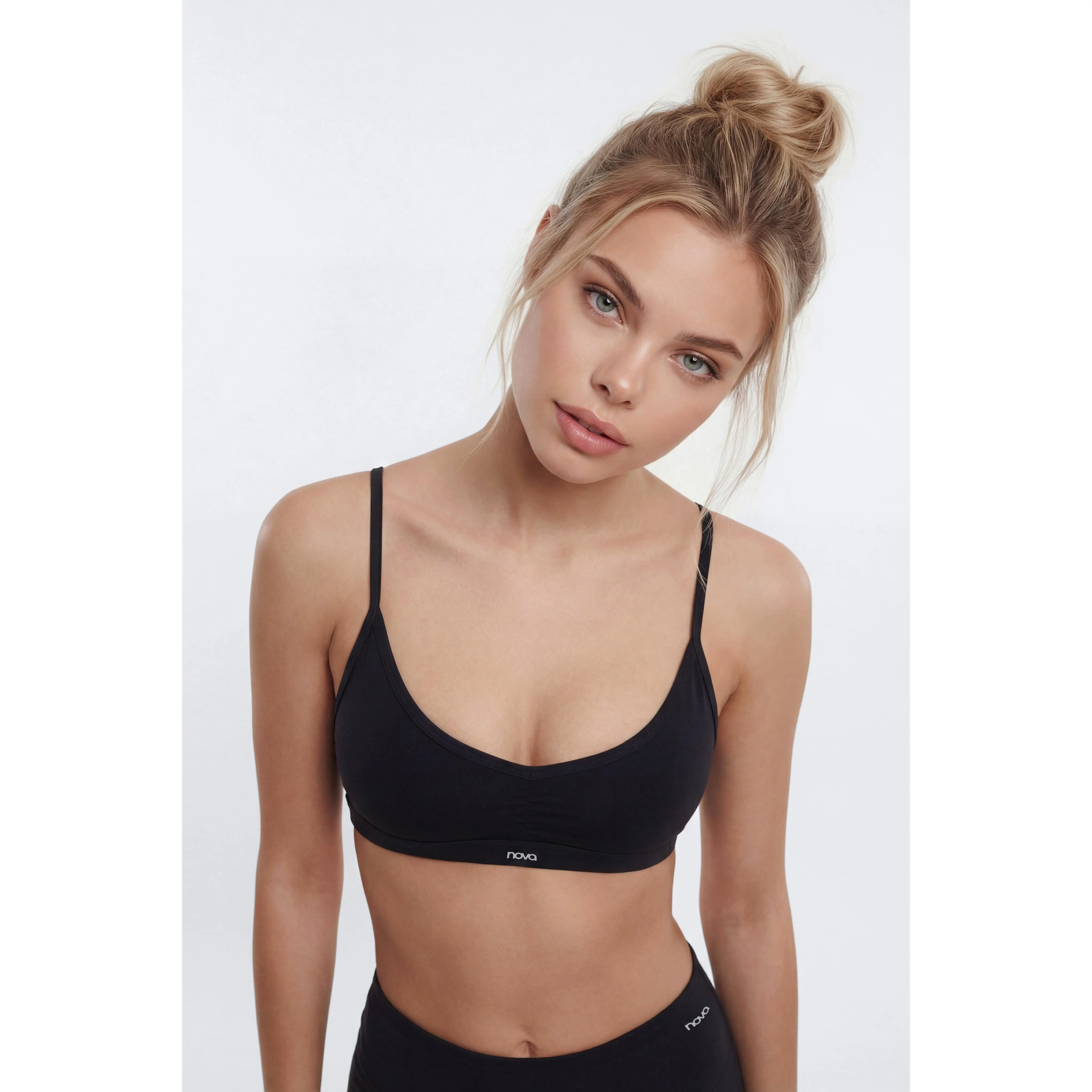 ProStretch™ Adjustable Strap Back Sports Bra - Black