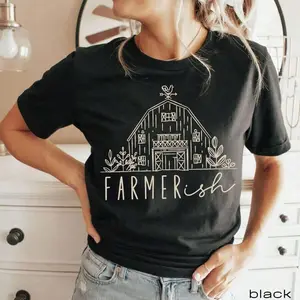 100% Cotton Farmerish Shirt, Homesteading Mom T-Shirt, Chicken Lover Gift, Farm Mom Casual Tee