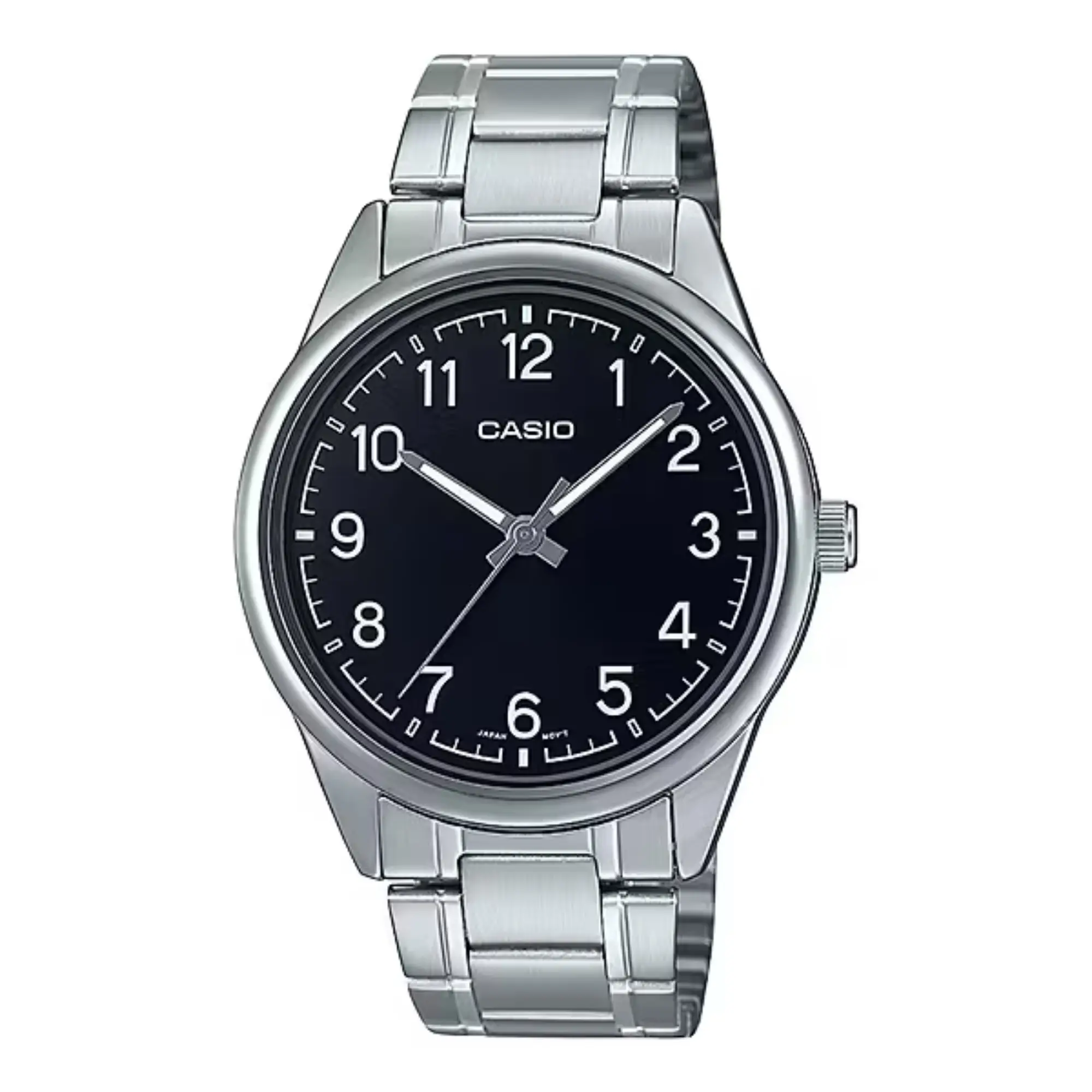 Casio Men’s Black Dial Analog Watch with Stainless Steel Bracelet - MTP-V005D-1B4UDF