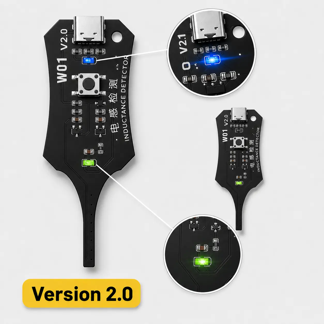 New Upgraded 2.0 Version Inductance Tester - Easy Plug & Play In-Circuit Tool, Reliable Diagnostic Device for Phone Motherboard Coil & Electronic Component Repair, Easy Plug & Play Use