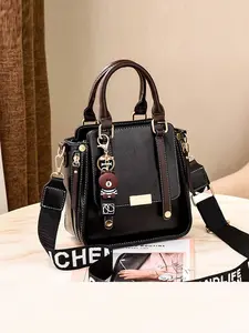 Fashion Vintage Crossbody Handbag, Pu Leather Bag, Multifunctional Large Capacity, Stylish Design, New Women's Small Square Bag, Casual Multi-Layer
