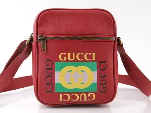 Pre-owned GUCCI Leather Messenger Bags Logo Messenger Bag for Men, and Canvas Material