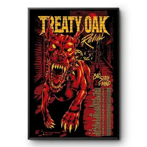 Treaty Oak Revival Bad State of Mind Part 2 Tour 2025 Schedule Tour Dates Poster No Frame