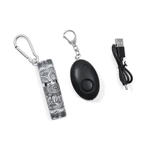 Shop LC Set of 2 Solid Oval and Tribal Pattern Lipstick Shape Personal  Siren Alarm Key Chain