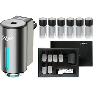 Smart Car Air Freshener & Essential Oil Diffuser – USB Rechargeable, Auto On/Off, with 6 Premium Oils| Long-Lasting Scent for Car, Office, Home